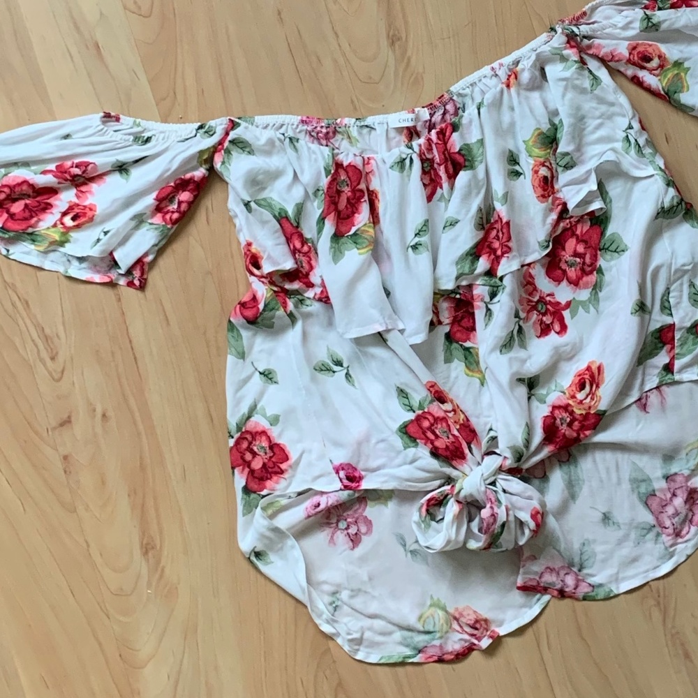Cherish Floral Off the Shoulder Top, Medium
